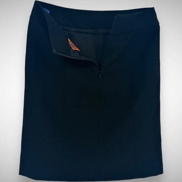 Tory Burch Women's 6 Abbigail Wool Pencil Skirt Solid Black Classic Minimalist - Picture 5 of 11